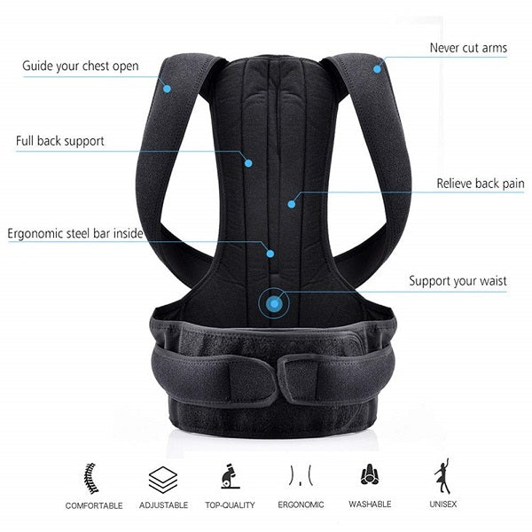 Adjustable Back Posture Corrector for Men & Women